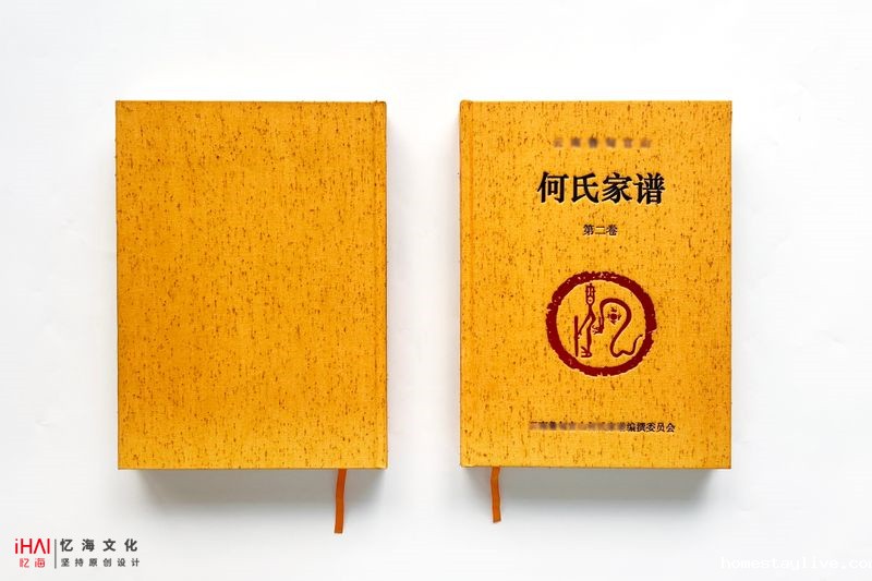 何氏家谱得当封面和封底